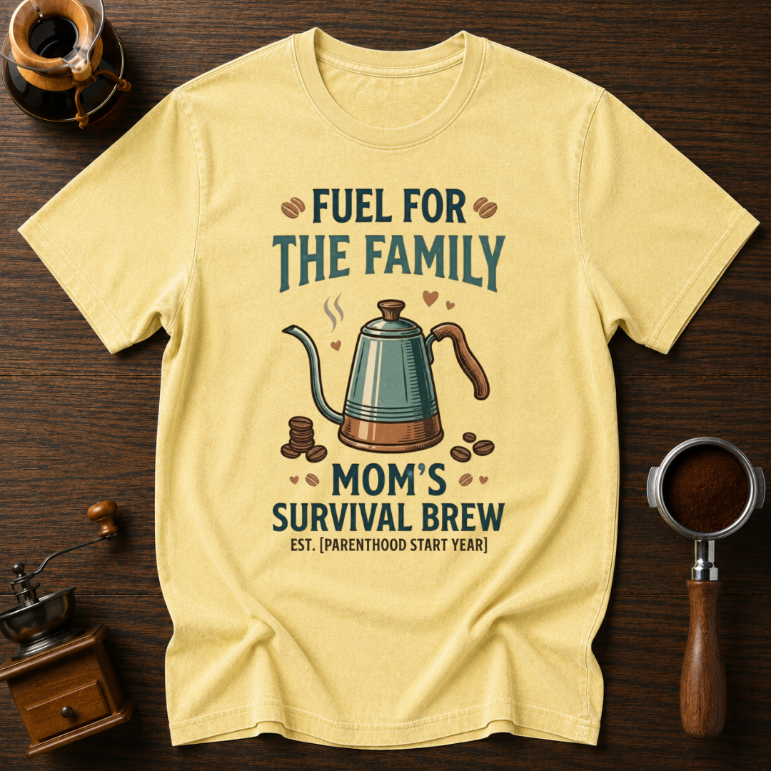 Mom's Survival Brew Dyed T-shirt