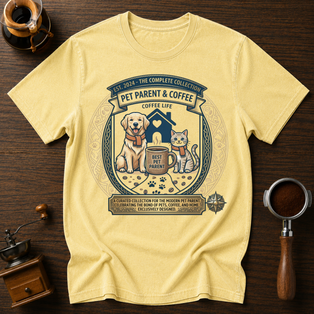 Pet Parent & Coffee Dyed T-shirt
