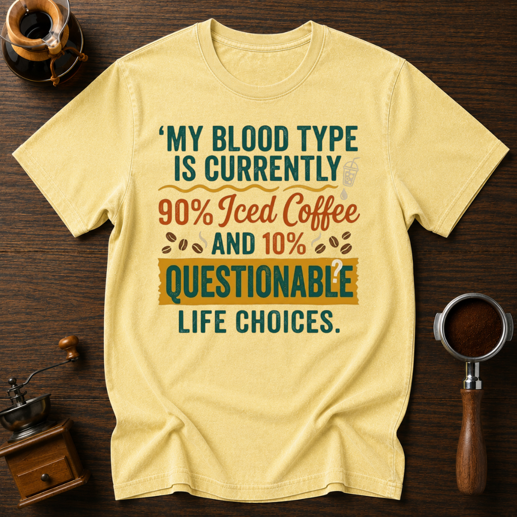 My Blood Type is Questionable Dyed T-shirt