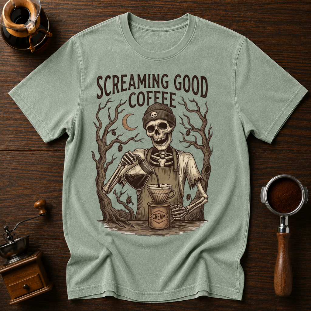 Screaming Good Coffee Dyed T-shirt