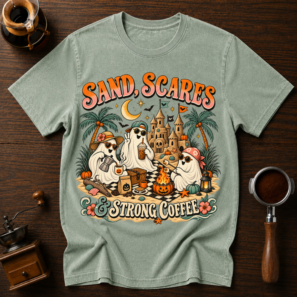 Scares Sand & Strong Coffee Dyed T-shirt