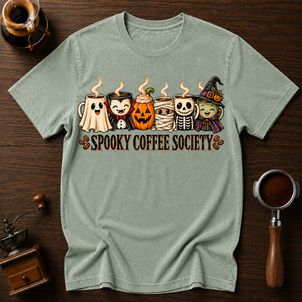 Spooky Coffee Society Dyed T-shirt