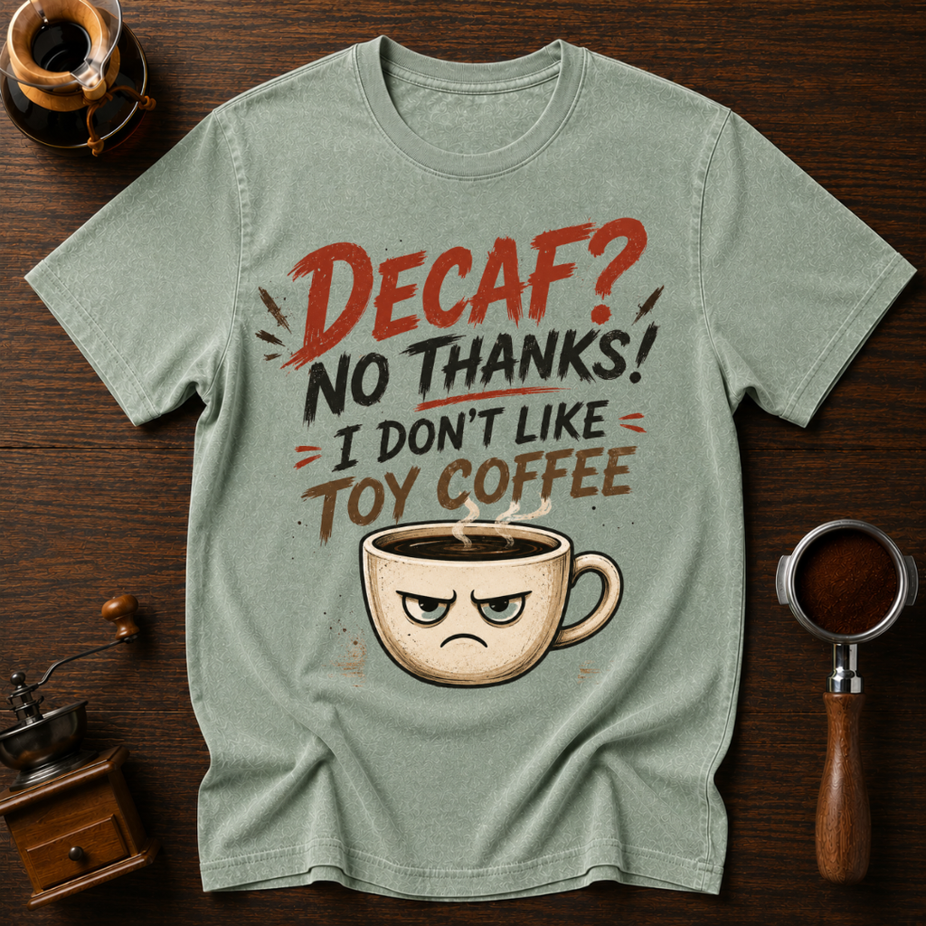 Decaf? No Thanks! Dyed T-shirt