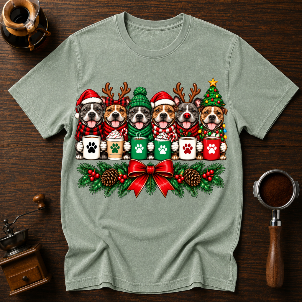 Christmas Pitties Dyed T-shirt