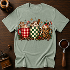 Christmas Mugs Delight Dyed T-shirt