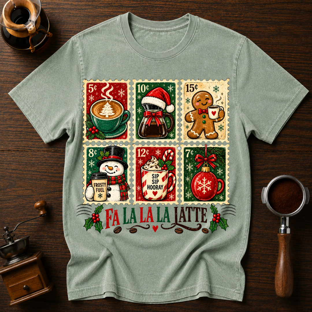 Fa La La La Latte Dyed T-shirt