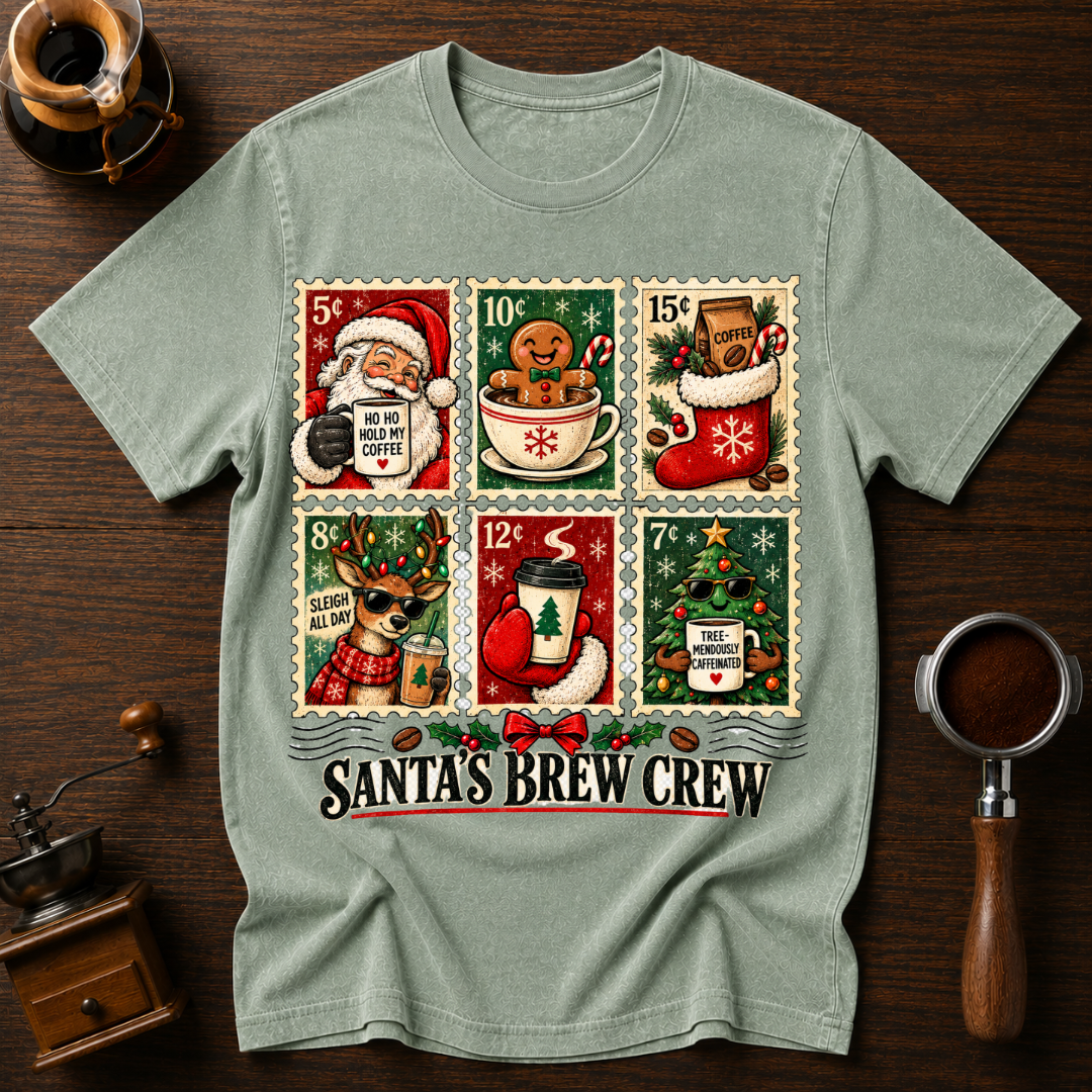 Santa's Brew Crew Dyed T-shirt