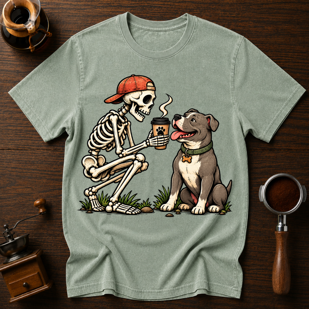 Coffee With My Pittie Dyed T-shirt