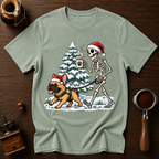 Christmas Coffee Walk Dyed T-shirt