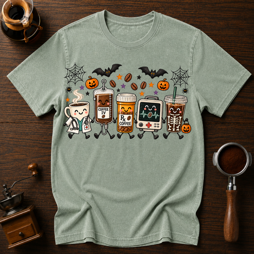 Caffeinated Emergency Department Dyed T-shirt