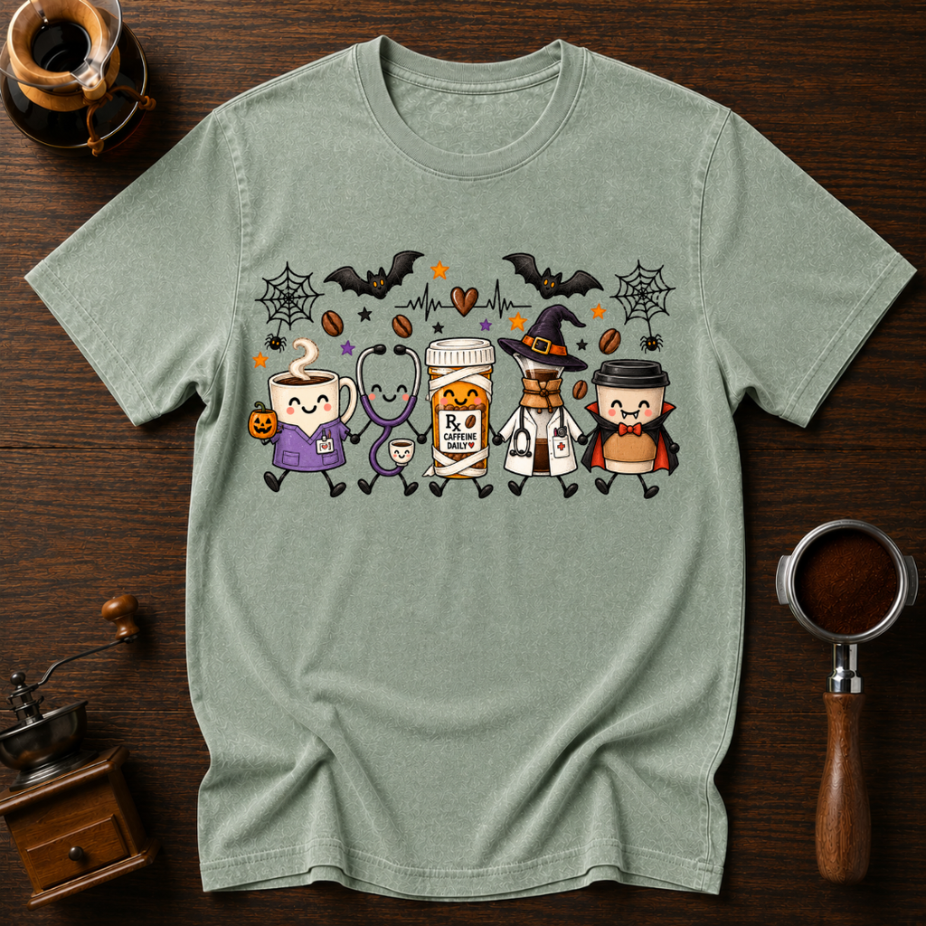 Coffee Is My Prescription Dyed T-shirt