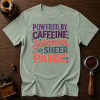 Powered by Caffeine Sarcasm Dyed T-shirt