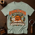 Teaching Is Scary Bring Coffee Dyed T-shirt