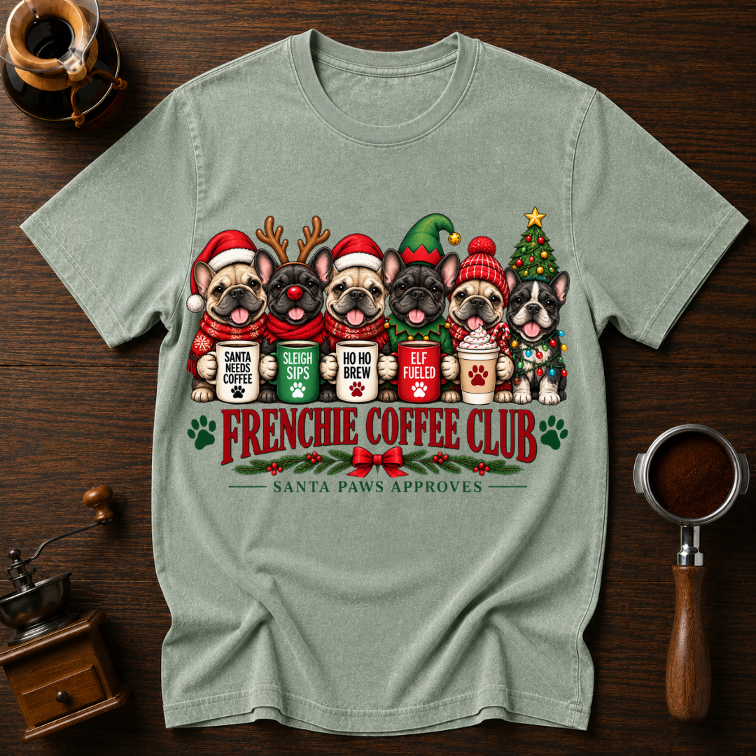 Frenchie Coffee Club Dyed T-shirt