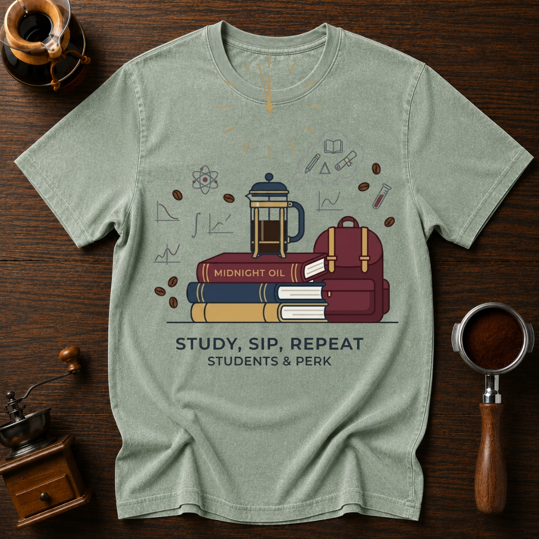 Study Sip Repeat Dyed T-shirt