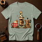 Christmas Coffee Mug Tree Dyed T-shirt
