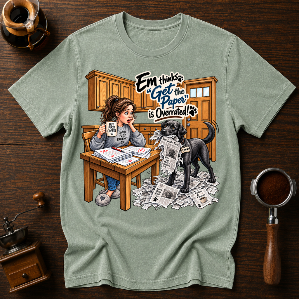 Em Get The Paper Gone Wrong Dyed T-shirt