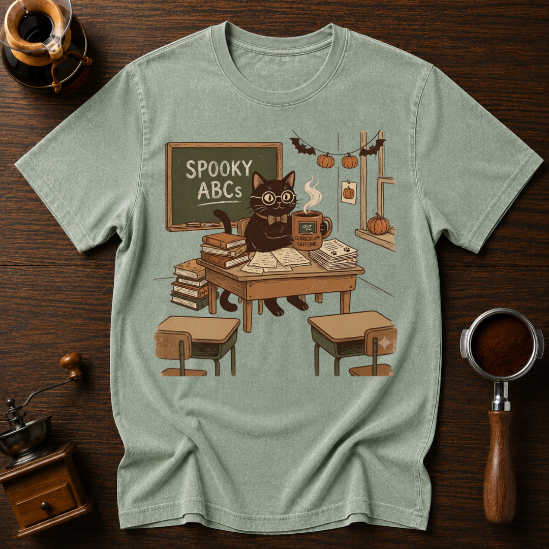 Spooky ABC's Dyed T-shirt