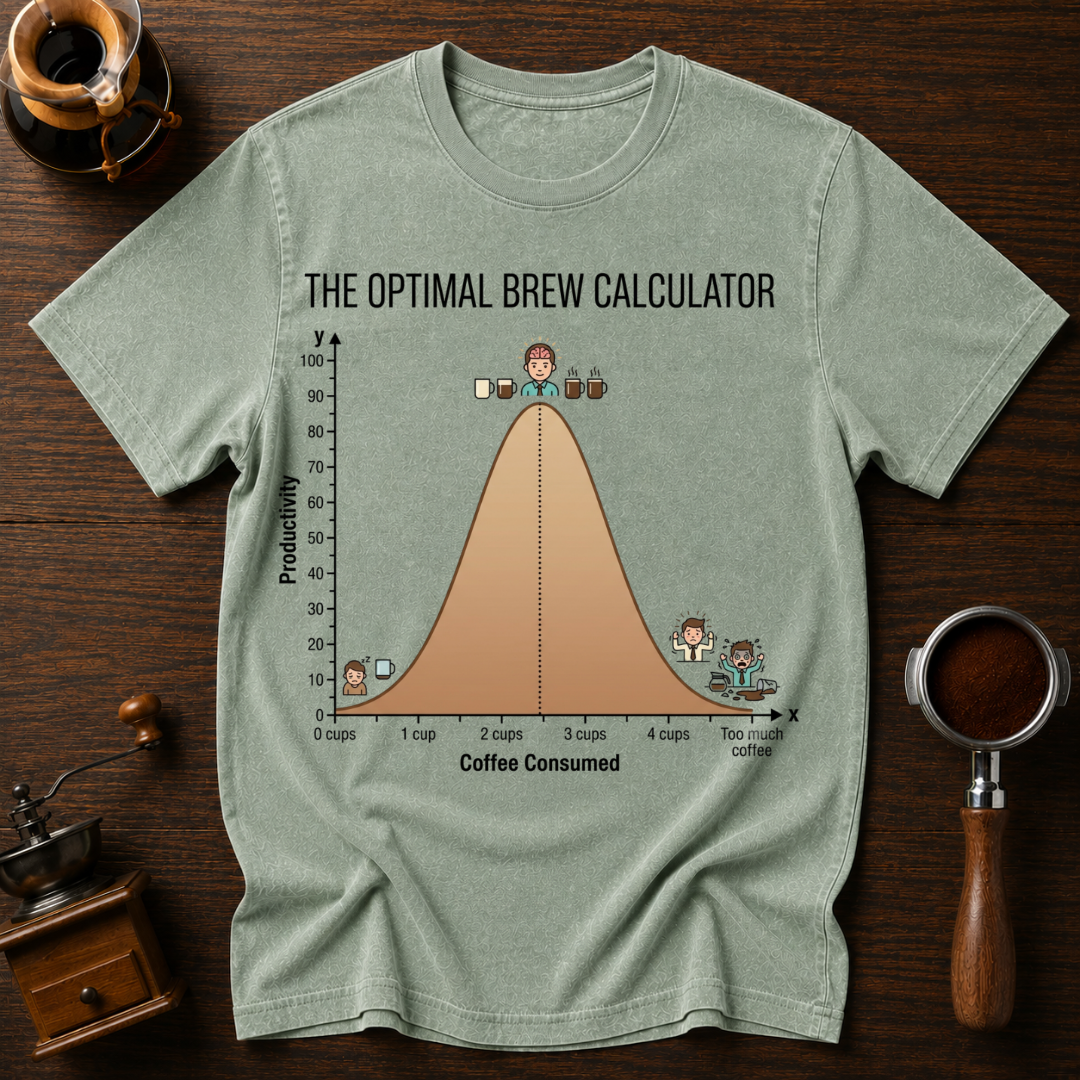 Optimal Brew Caculator Dyed T-shirt