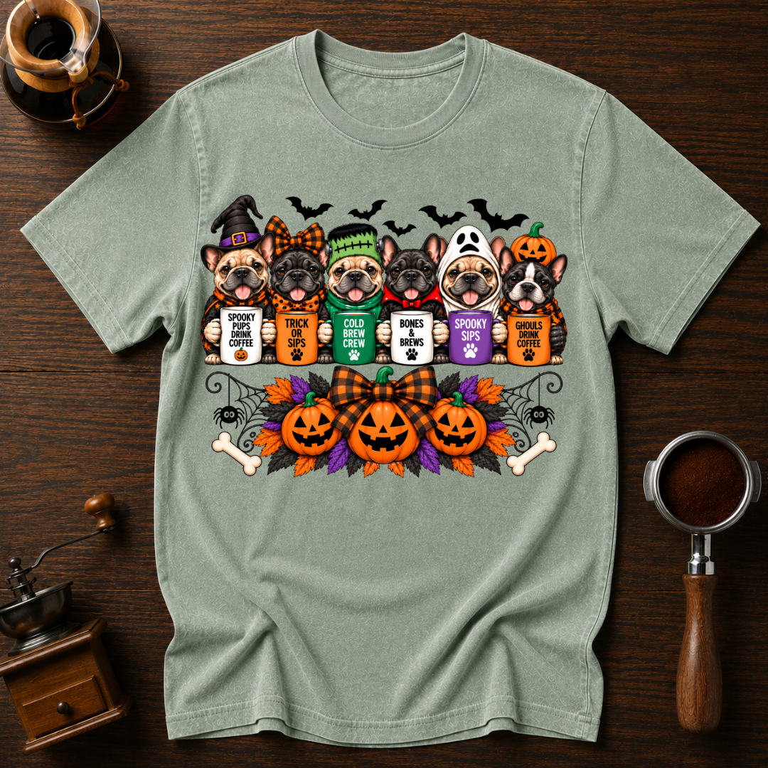 Frenchie Halloween Dyed T-shirt
