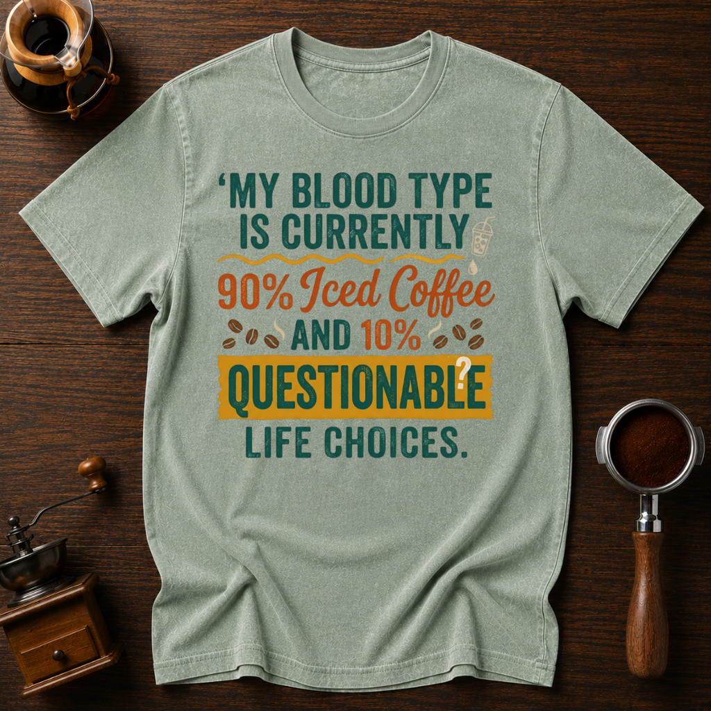 My Blood Type is Questionable Dyed T-shirt