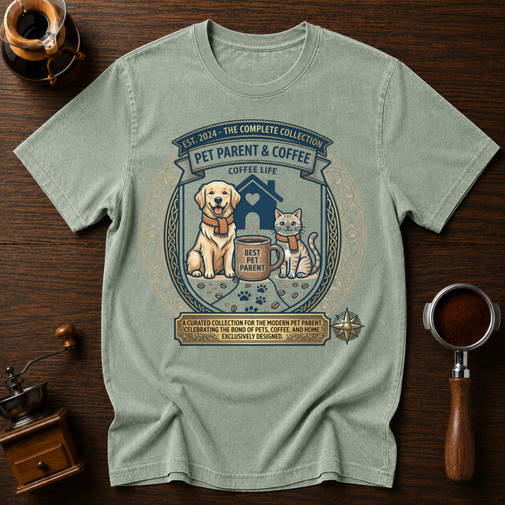 Pet Parent & Coffee Dyed T-shirt
