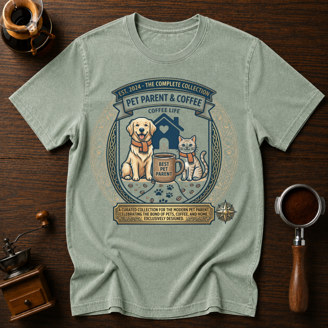 Pet Parent & Coffee Dyed T-shirt