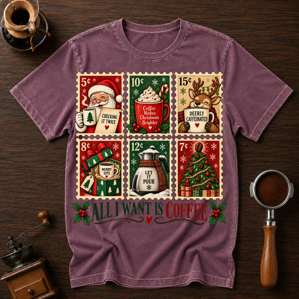All I Want Is Coffee Dyed T-shirt