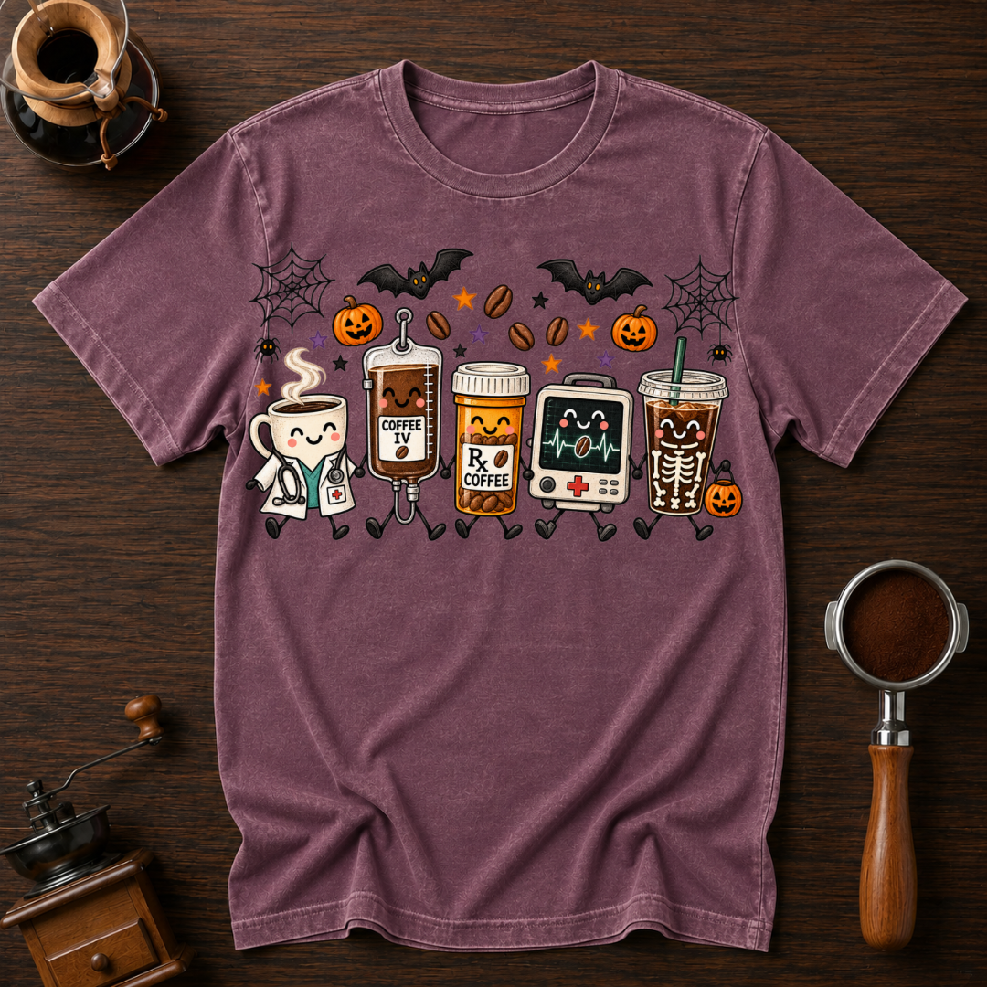 Caffeinated Emergency Department Dyed T-shirt