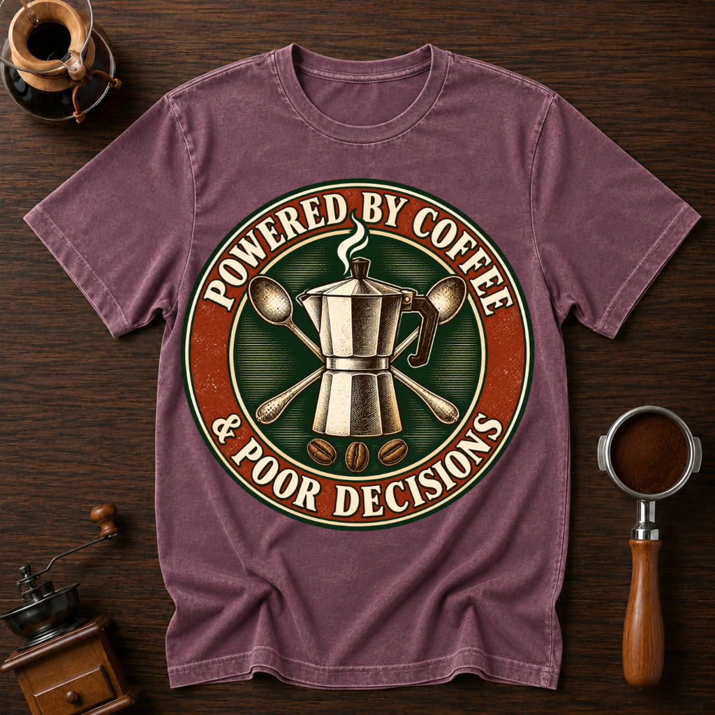 Powered By Coffee & Pour Decisions Dyed T-shirt