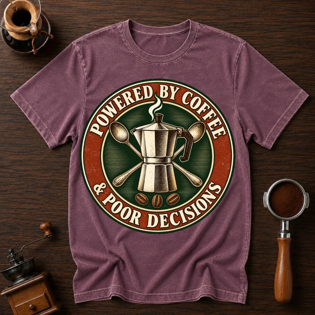 Powered By Coffee & Pour Decisions Dyed T-shirt