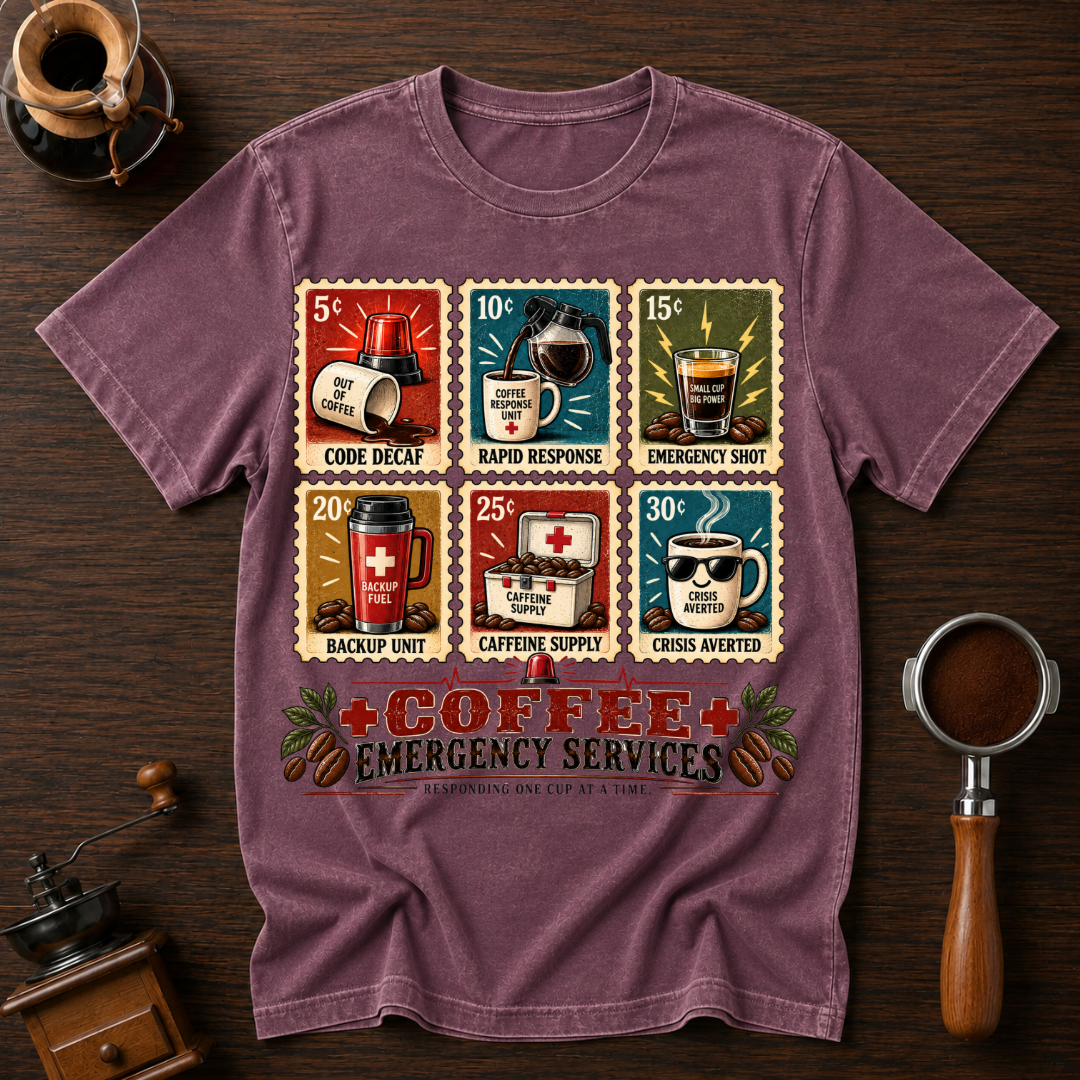 My Daily Coffee Forecast Dyed T-shirt