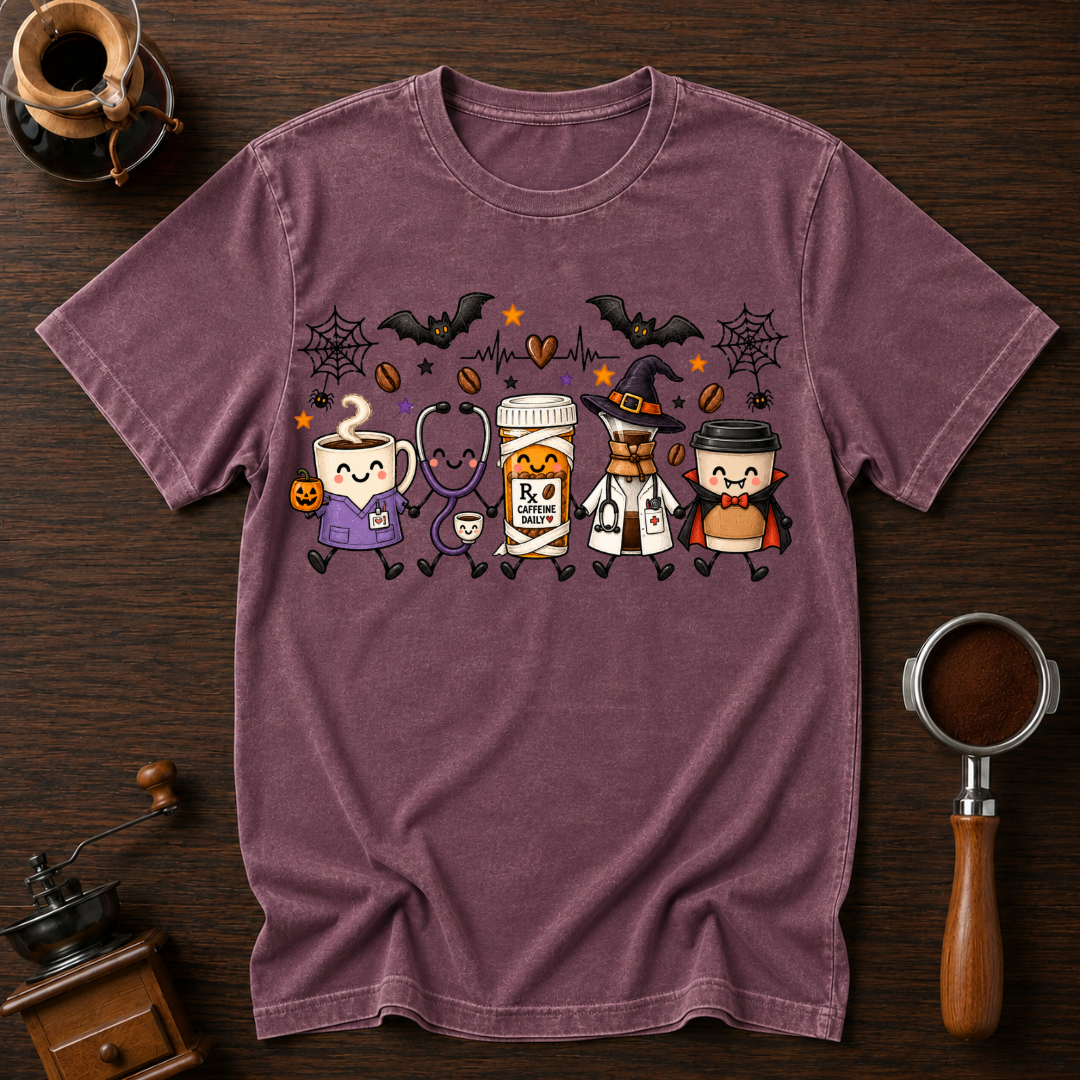 Coffee Is My Prescription Dyed T-shirt
