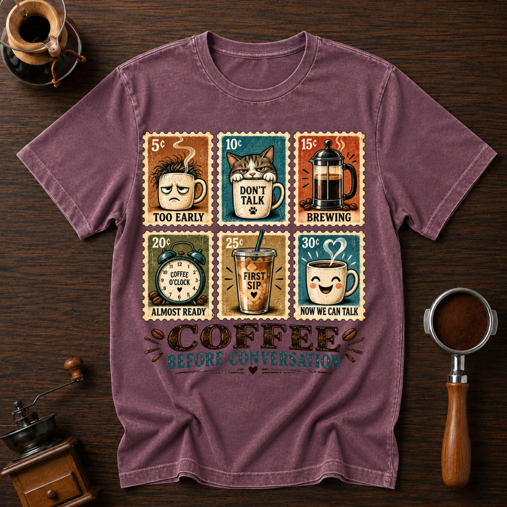 Coffee Before Conversation Dyed T-shirt