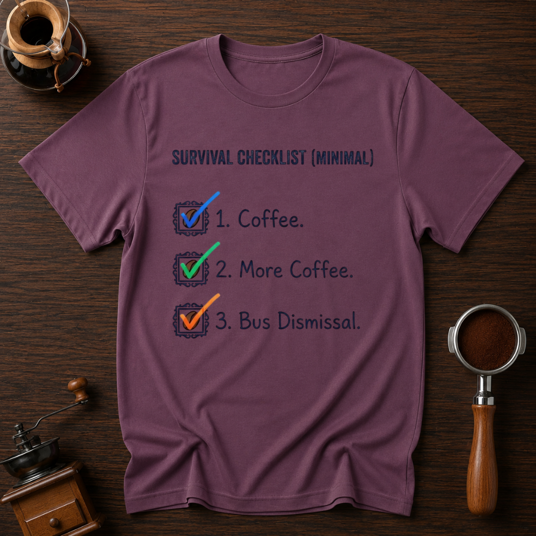 Minimal Survival Checklist Dyed T-shirt