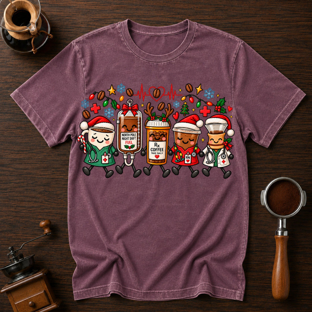 Sleighing The Night Shift Dyed T-shirt