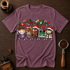 Coffee Care & Christmas Cheer Dyed T-shirt