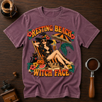 Resting Beach Witch Face Dyed T-shirt