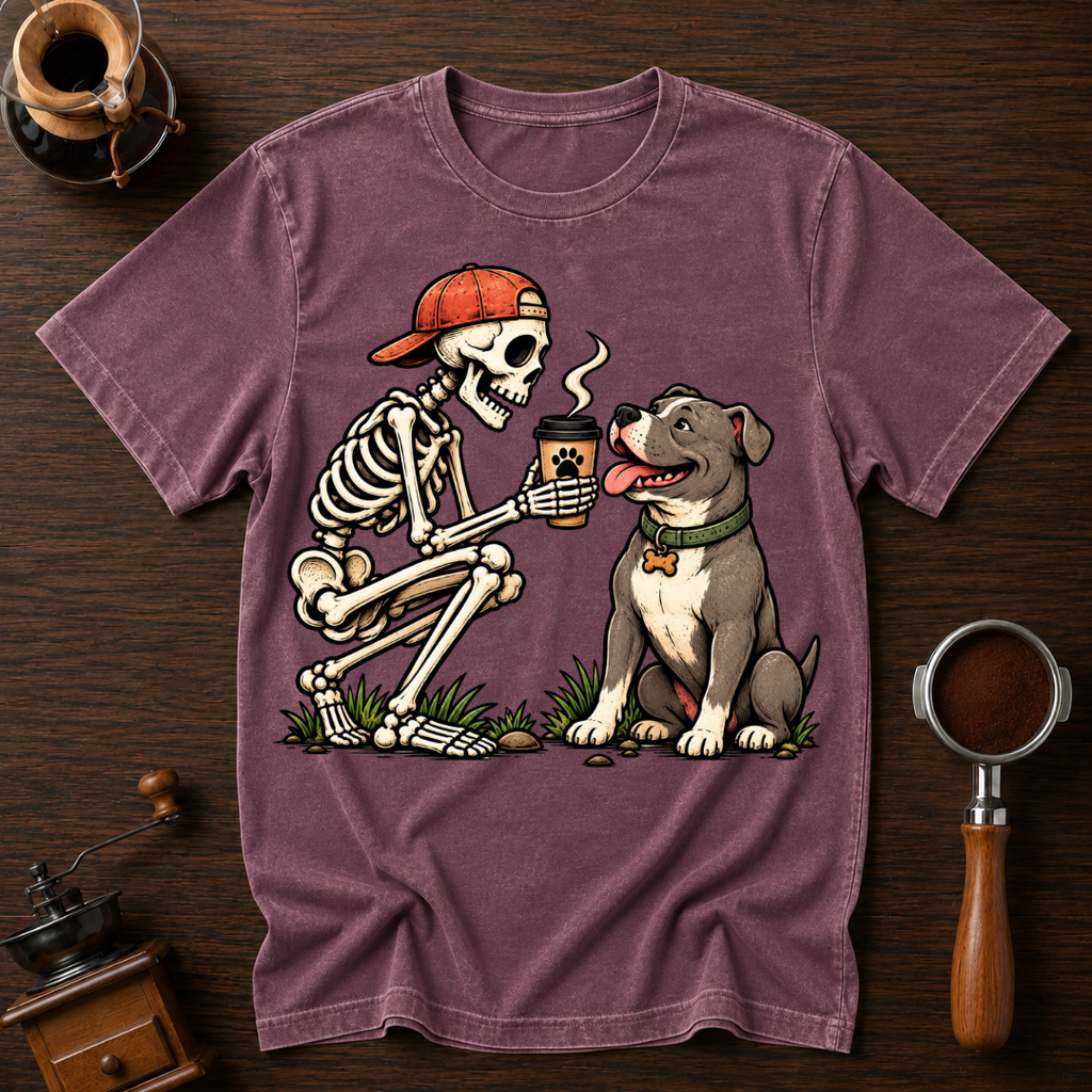 Coffee With My Pittie Dyed T-shirt