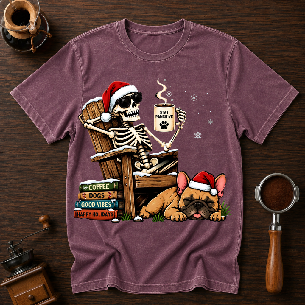 Christmas Coffee With My Bestie Dyed T-shirt