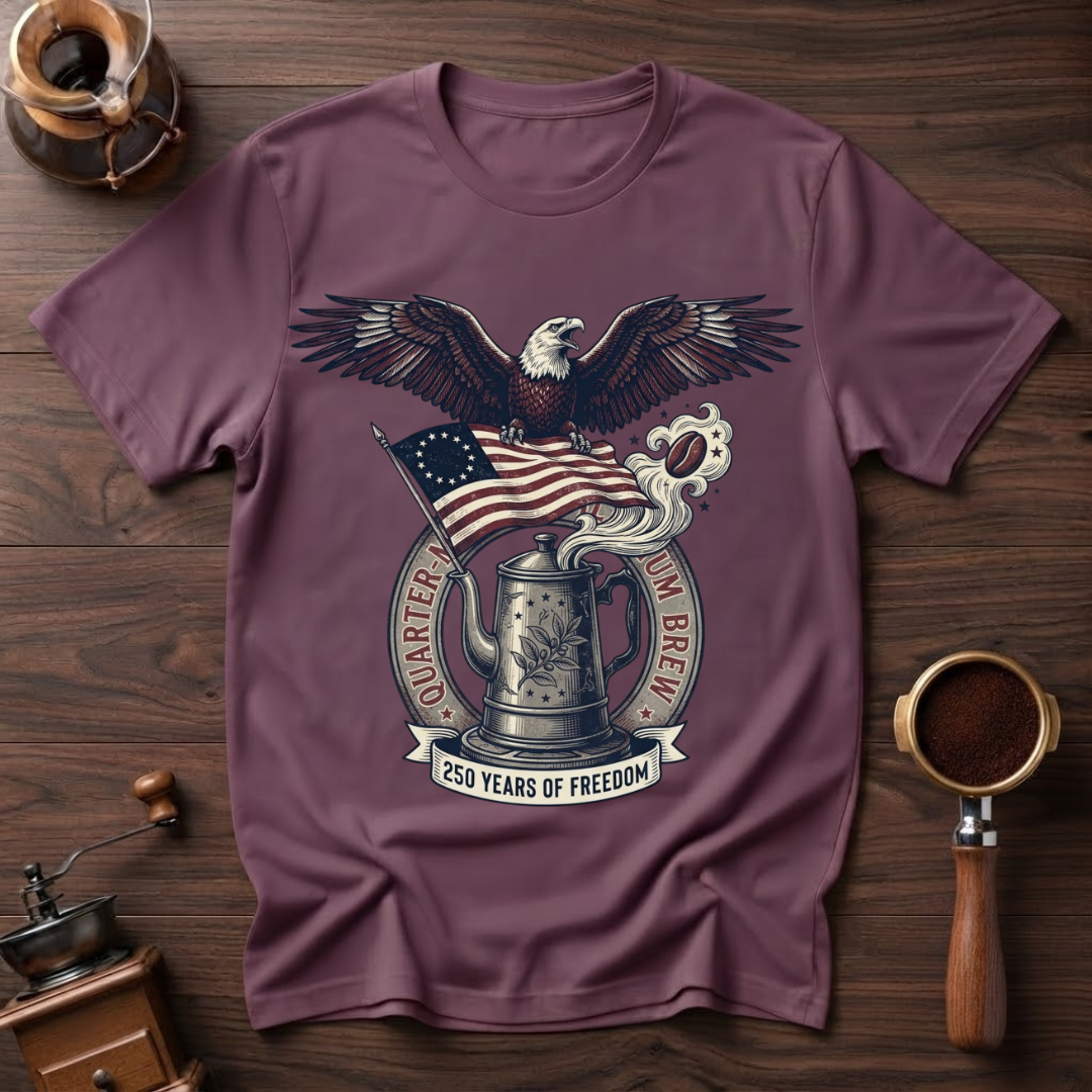 Freedom Eagle Coffee Dyed T-Shirt