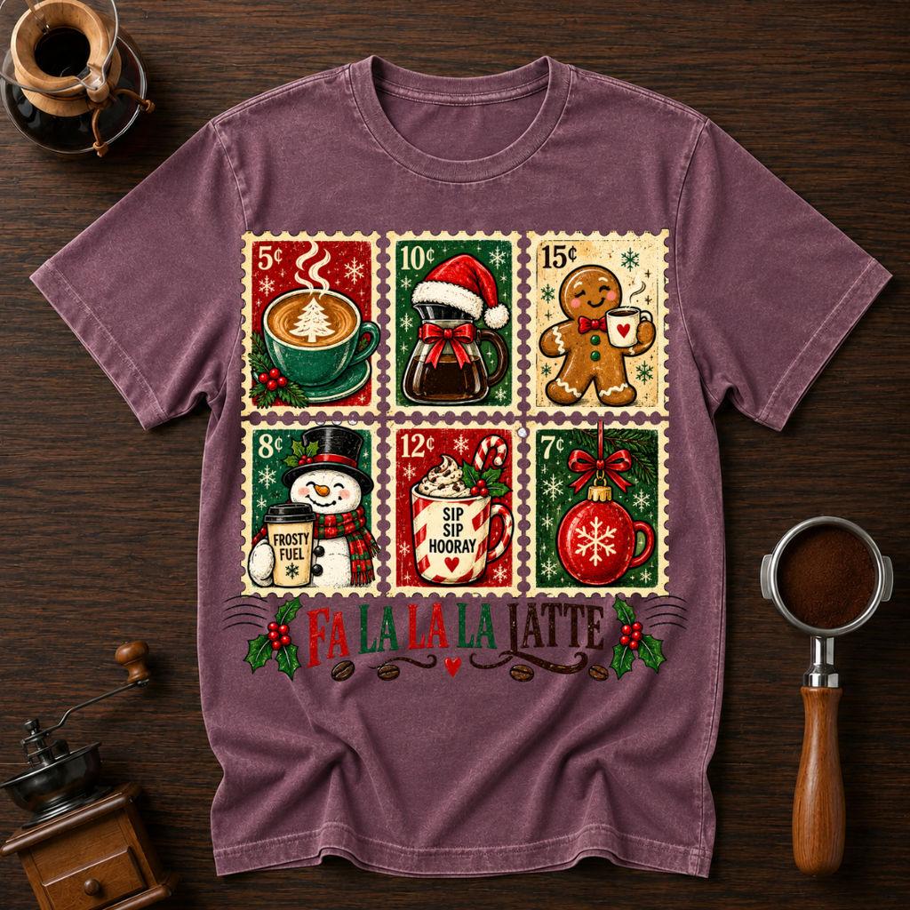 Fa La La La Latte Dyed T-shirt
