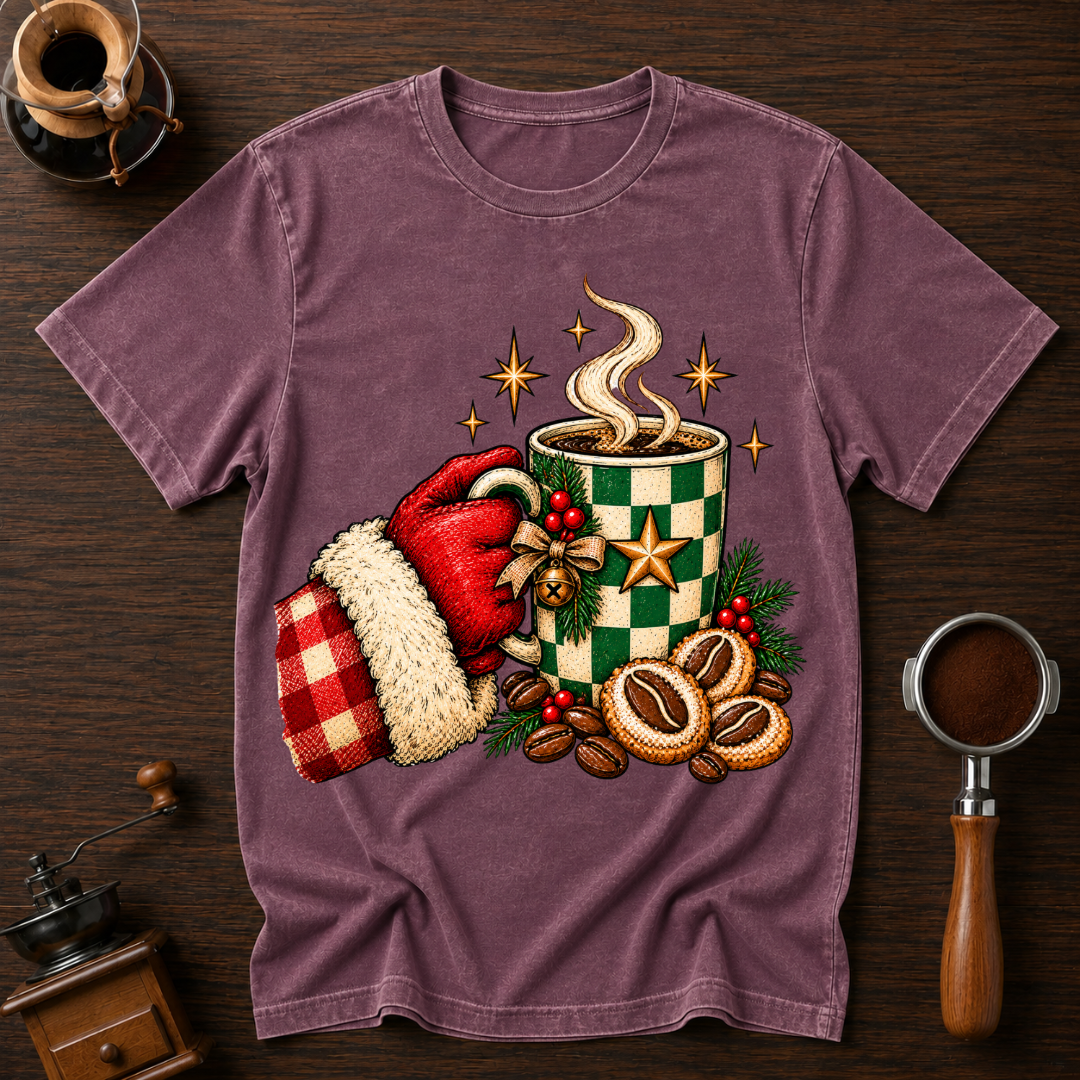 Santa's Coffee Break Dyed T-shirt