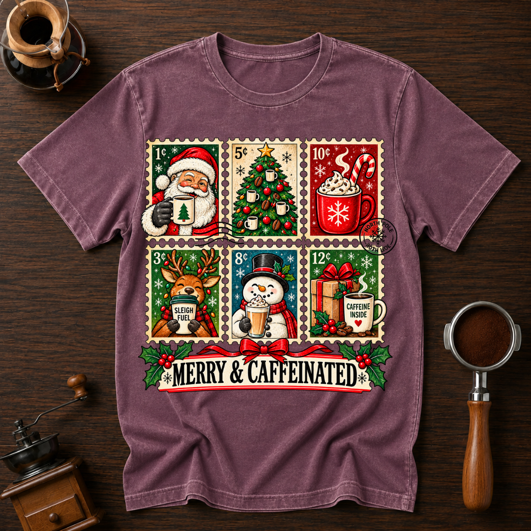 Merry & Caffeinated Dyed T-shirt