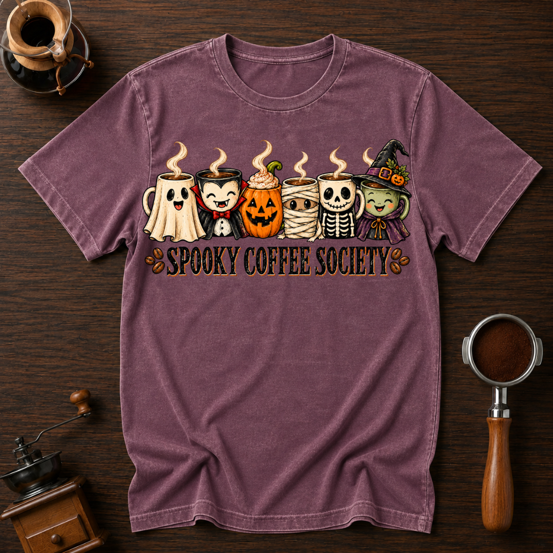 Spooky Coffee Society Dyed T-shirt
