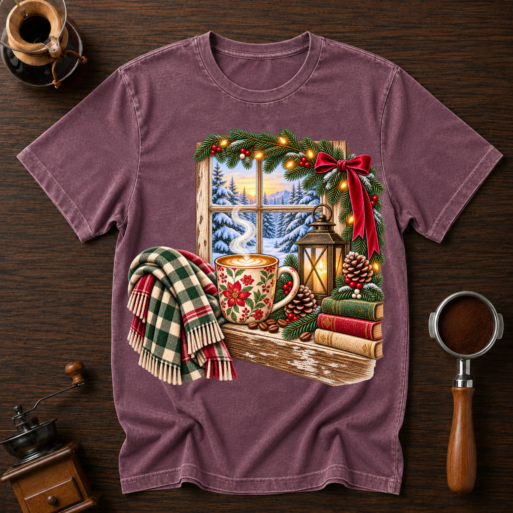 Coffee On Christmas Morning Dyed T-shirt