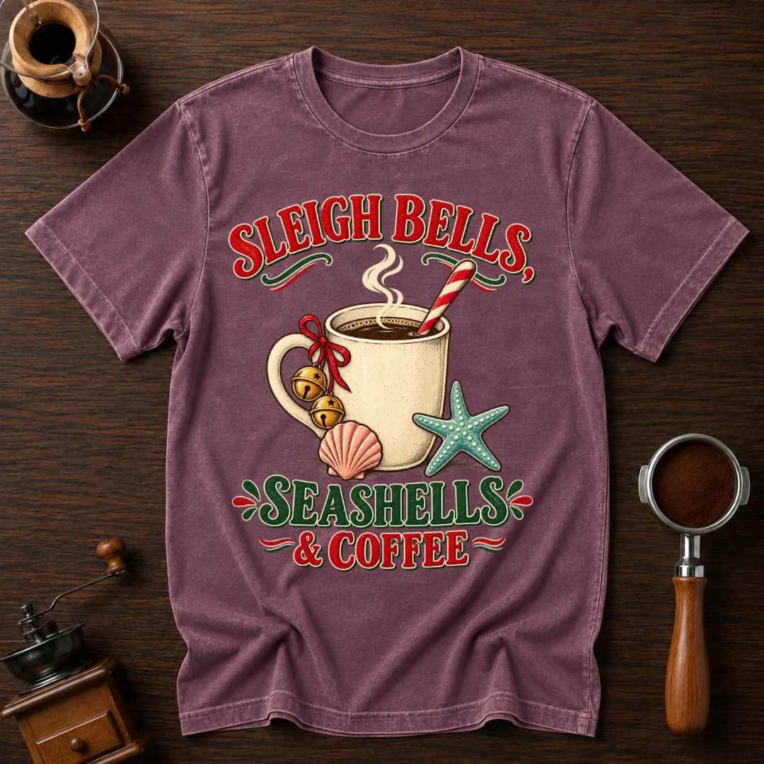 Sleigh Bells Seashells & Coffee Dyed T-shirt