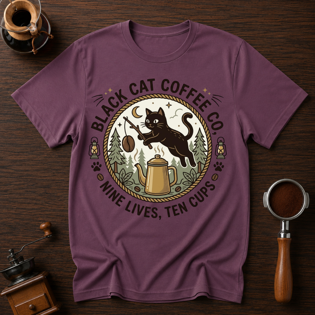Black Cat Coffee Dyed T-shirt