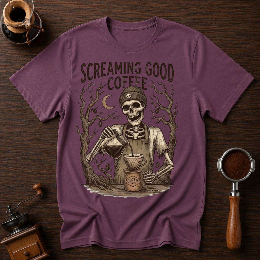 Screaming Good Coffee Dyed T-shirt