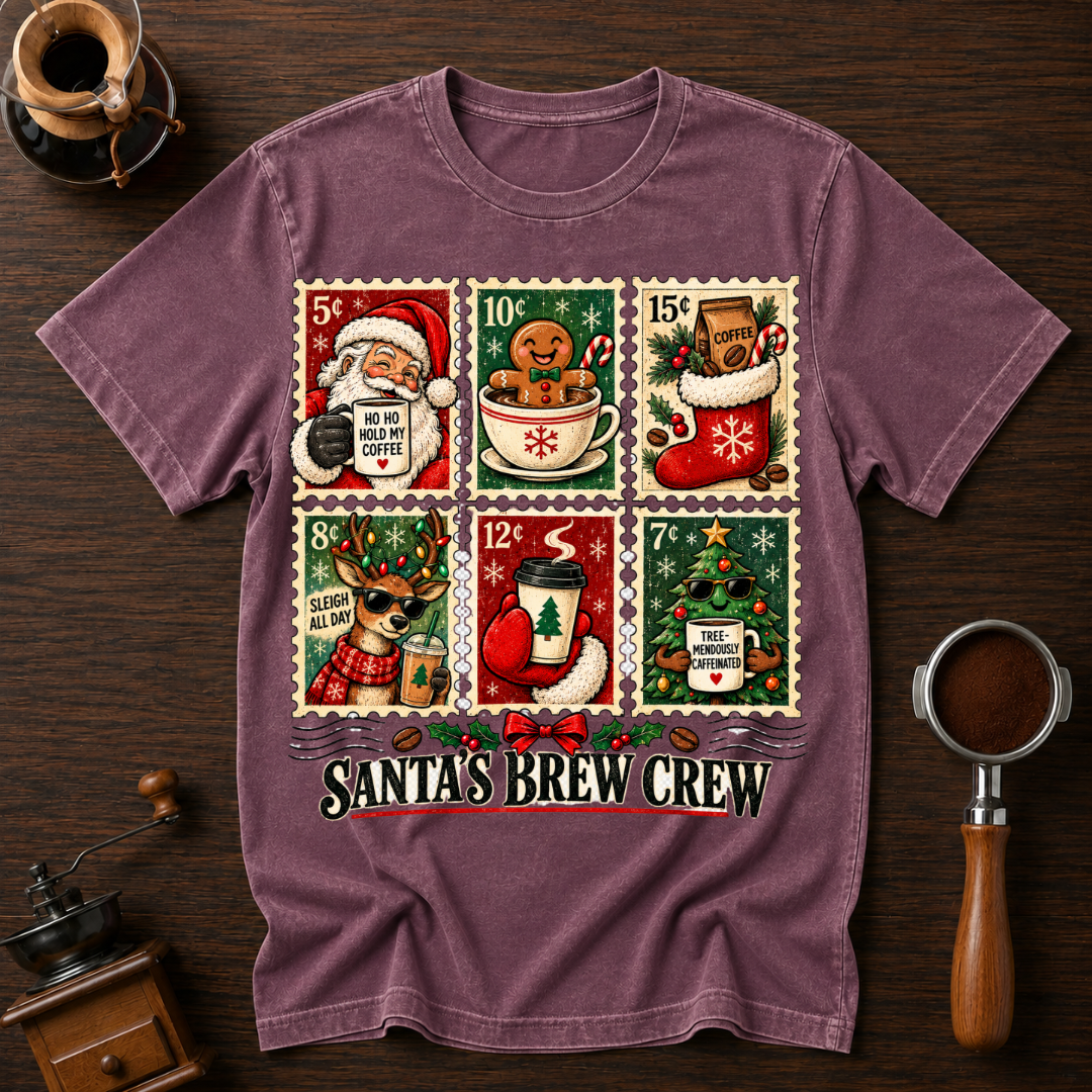 Santa's Brew Crew Dyed T-shirt